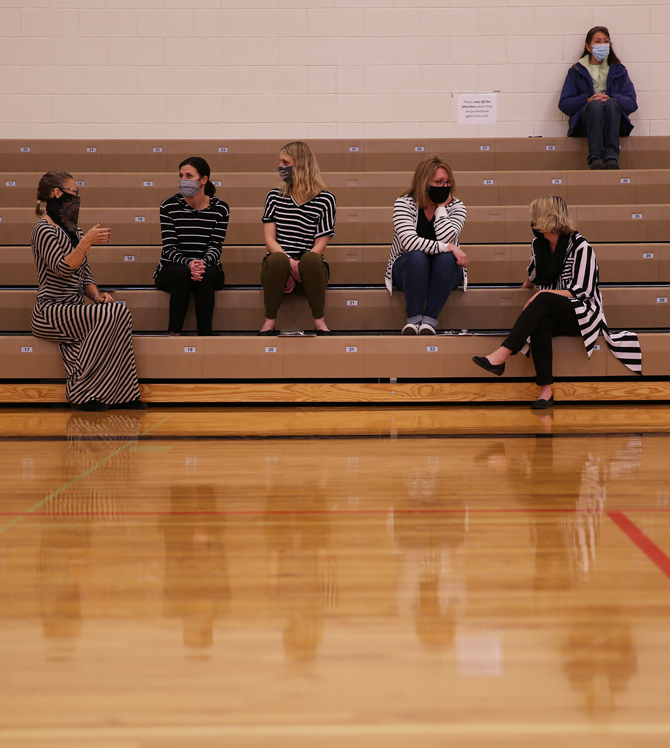Vaccine recipients wait their fifteen minutes